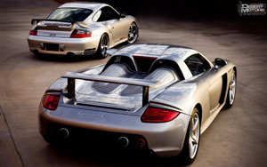 Porsche Carrera GT and 911 GT2 Wallpaper